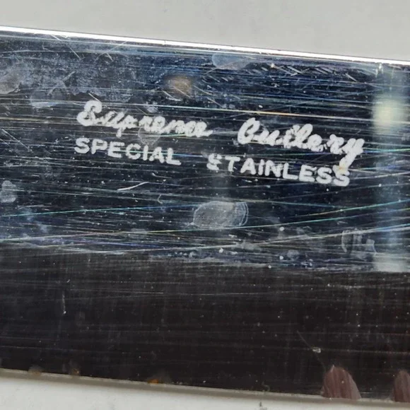 Supreme Cutlery Special Stainless Steak Knife Set of 7 Wood Handle Vintage Japan - Picture 3 of 4